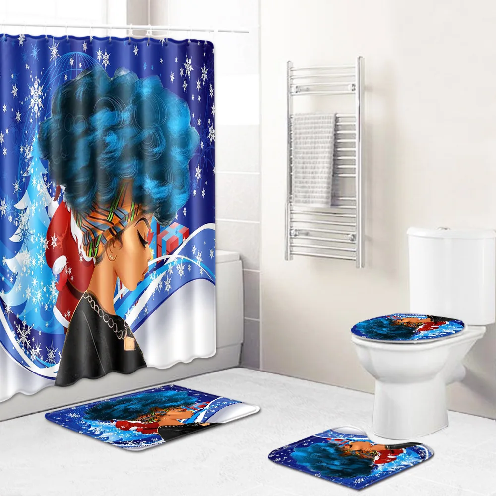 Zeegle Рождество коврик для ванной комнаты Набор Творческий Ванная комната 4 шт.