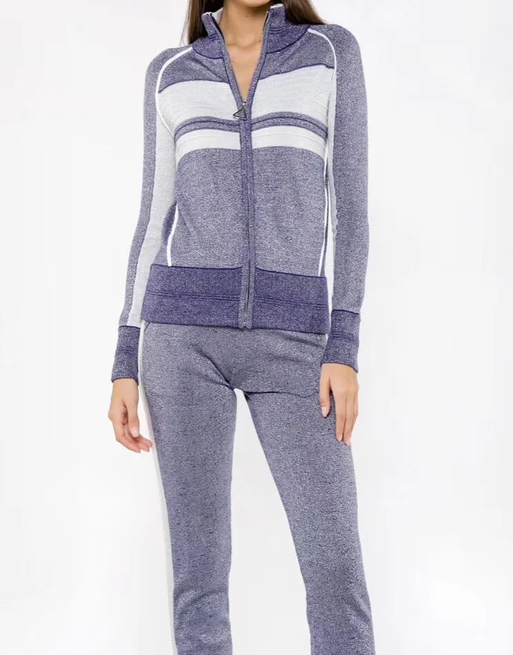 

Женский Осенний шерстяной костюм с ограничением по времени, новинка 2020, модный вязаный свитер с длинными рукавами и штаны для ног, повседнев...