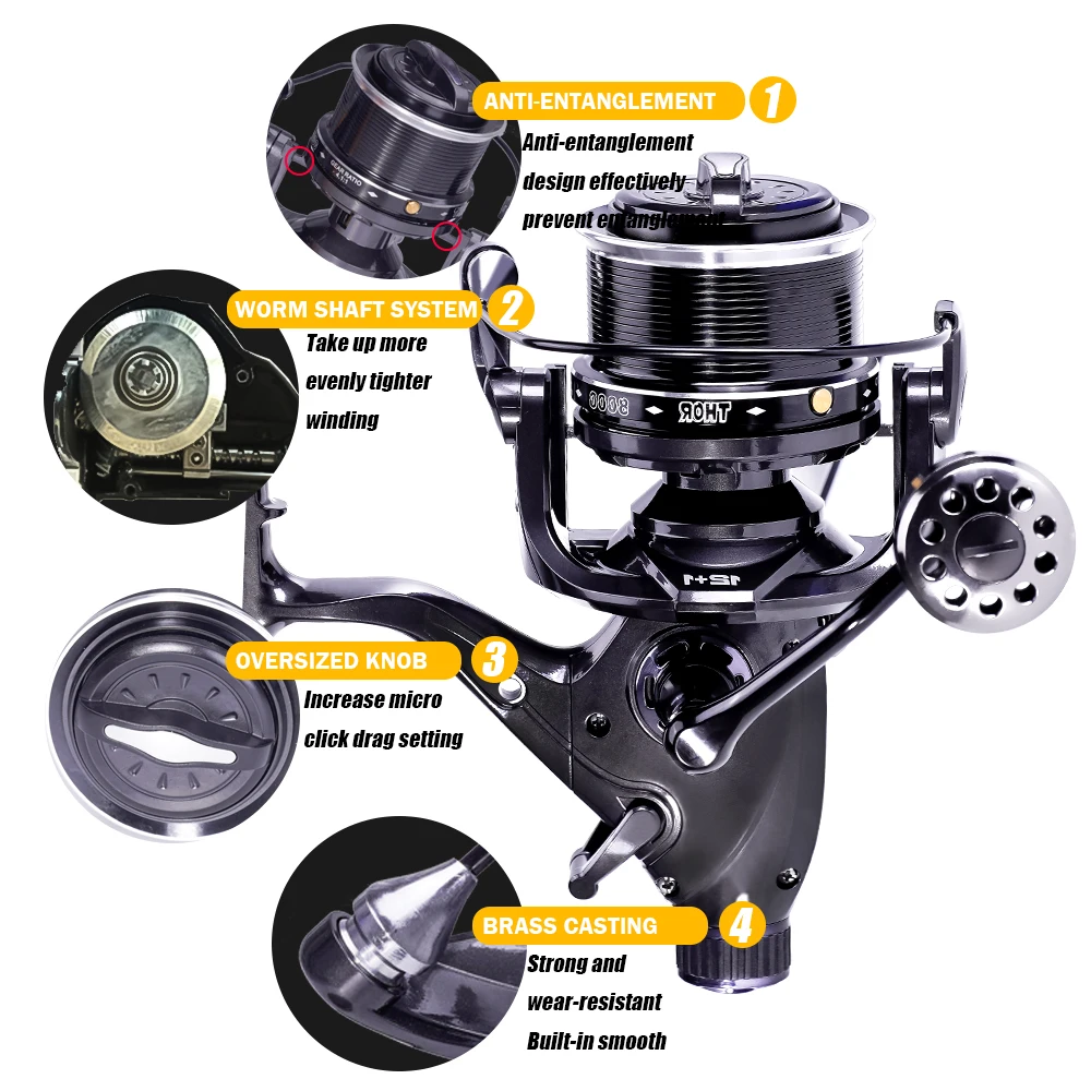 New Fishing Reel Carp Spinning Reels Max Double Drag 27kg 12+1BB Carretilha De Pesca Accesorios Mar Peche En Mer Salt/Freshwater