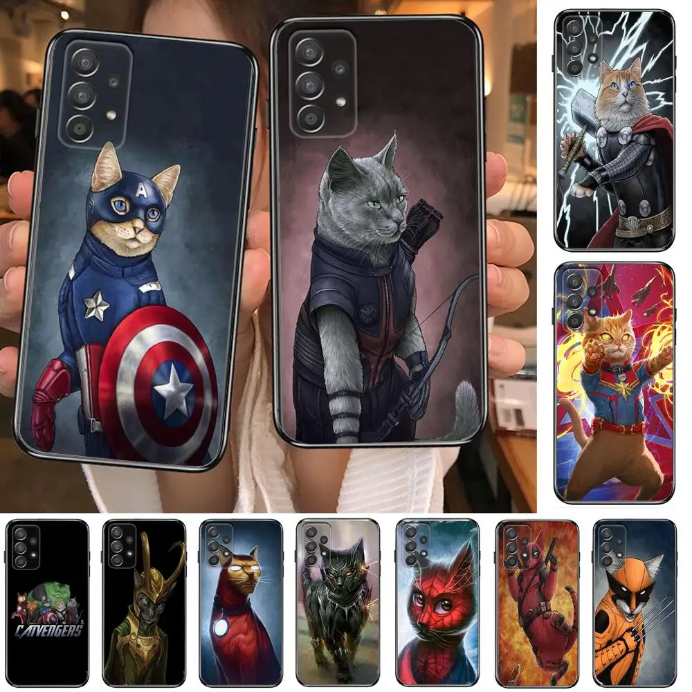 

Catvengers Marvel 5G Phone celular samsung a51 case samsung galaxi A20E A32 A40 A50 A60 A70S A71 A90 samsung a52 case Black