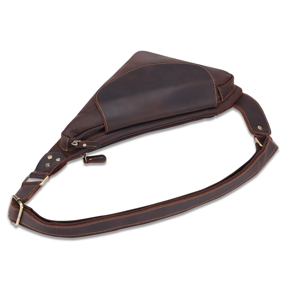 Мужская винтажная сумка мессенджер BOLEKE из натуральной воловьей кожи|Поясные