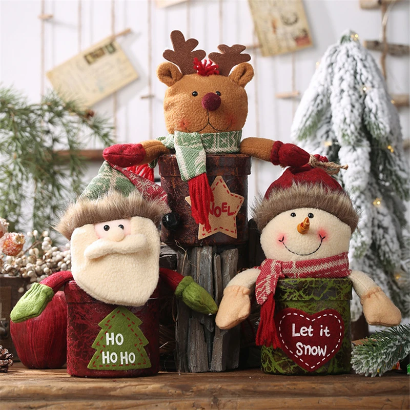 2019 DIY рождественская темпераментная банка для конфет Рождество Новый Год