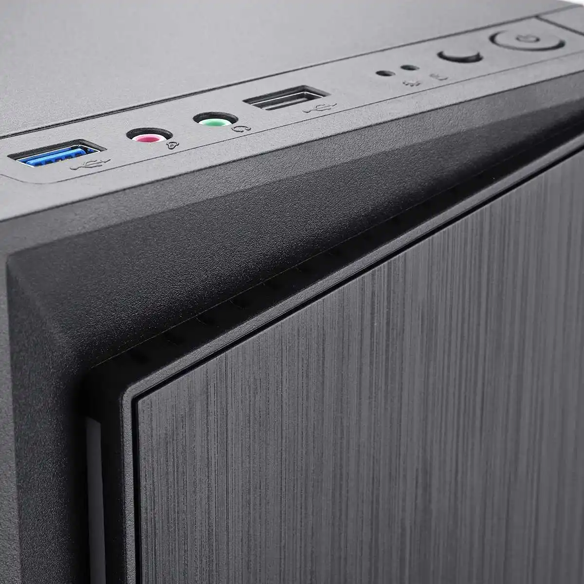 Черный мини чехол с полной боковой вентиляцией и охлаждением для ПК RGB светильник