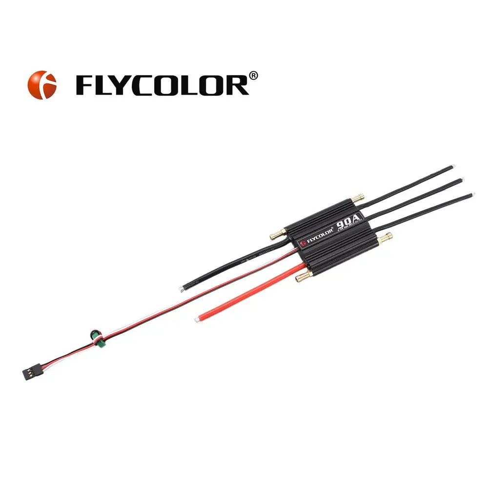 Controlador de velocidad Original FLYCOLOR 2-6S 90A, controlador de velocidad ESC sin escobillas, impermeable, para barco teledirigido con BEC 5,5 V/5A, sistema de refrigeraci&oacute;n por agua-5