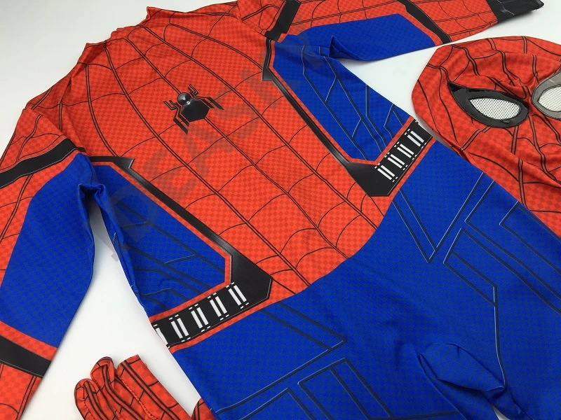 Высокое качество костюм Человека-паука домашний на Хэллоуин для детей взрослых