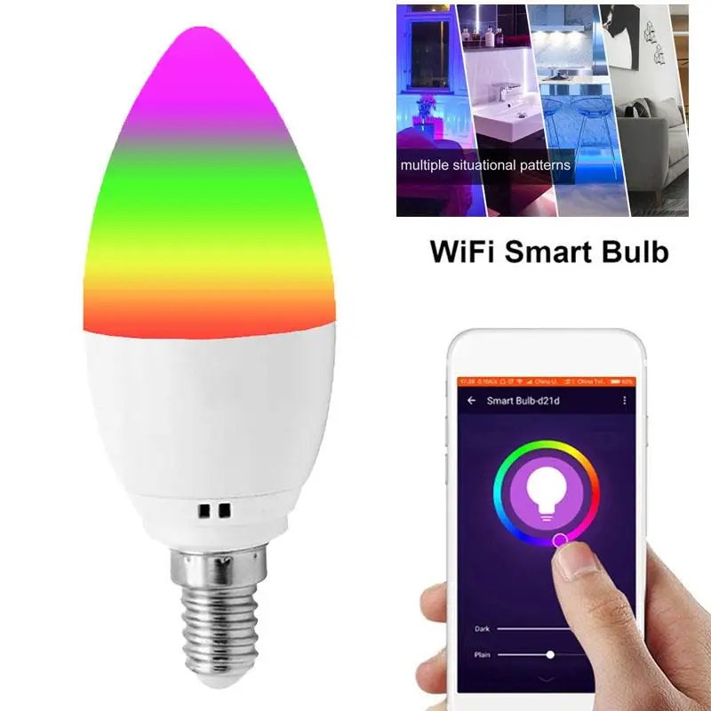 

Durable LED Lamp Home WIFI Control Super Bright Party LED Bulb Bedroom Decoration RGBW LED Light Bulb Wireless Bar