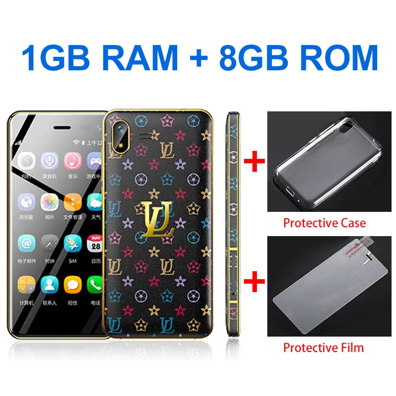Black 8GB ROM U2 3,15 дюймовый мини сенсорный мобильный телефон четырехъядерный 5.0mp пикселей 4G смартфон android 8,1 разблокированные сотовые телефоны четырехъядерный мобильный телефон - Цвет: Black 8GB ROM