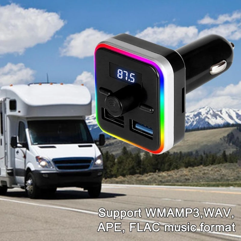 Новинка 2021 Автомобильный MP3-плеер с функцией громкой связи и двумя USB-портами |