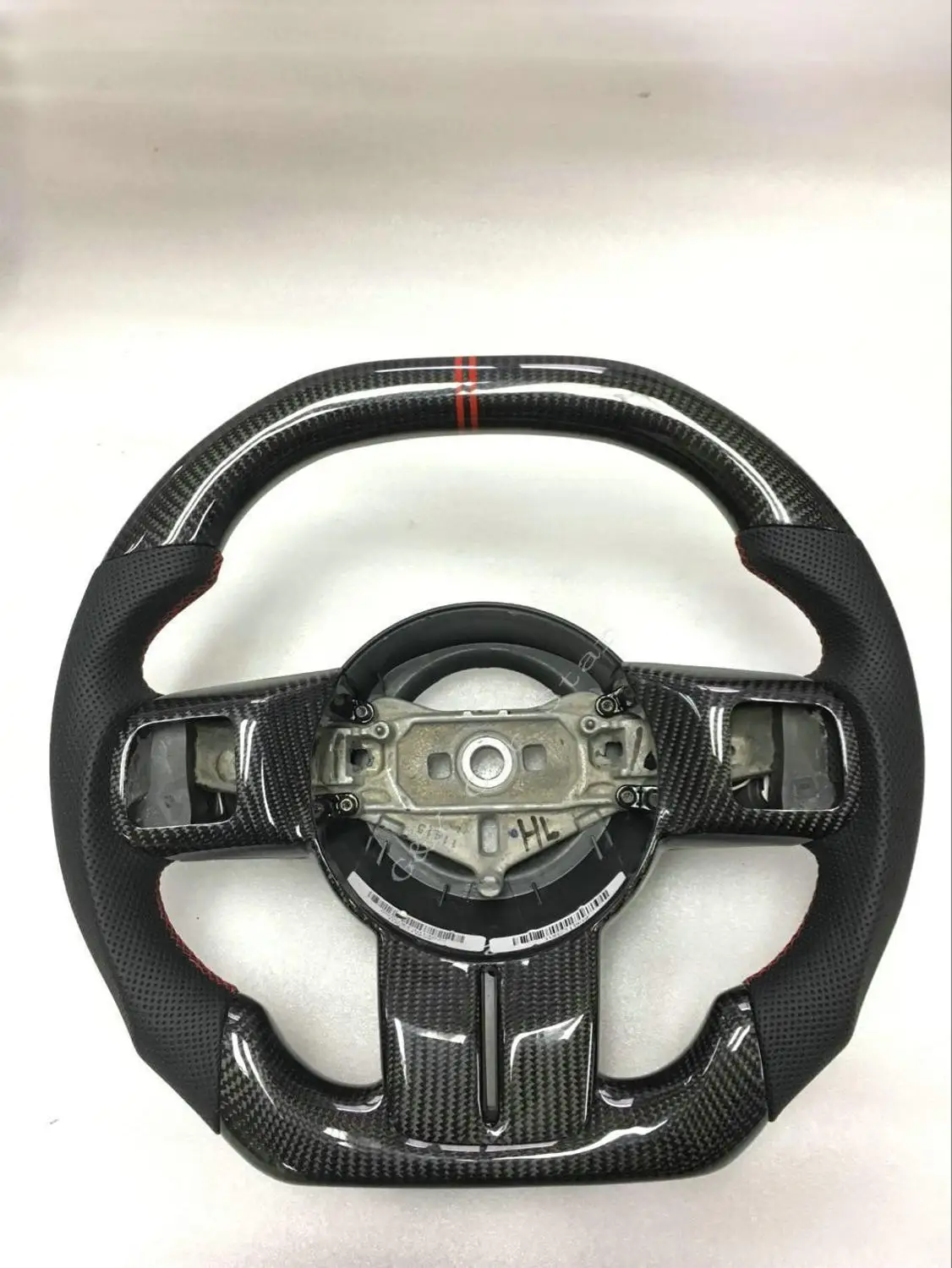 Flat Bottom Top Carbon Fiber/Leather Car Steering Wheel For Jeep Wrangler | Автомобили и мотоциклы