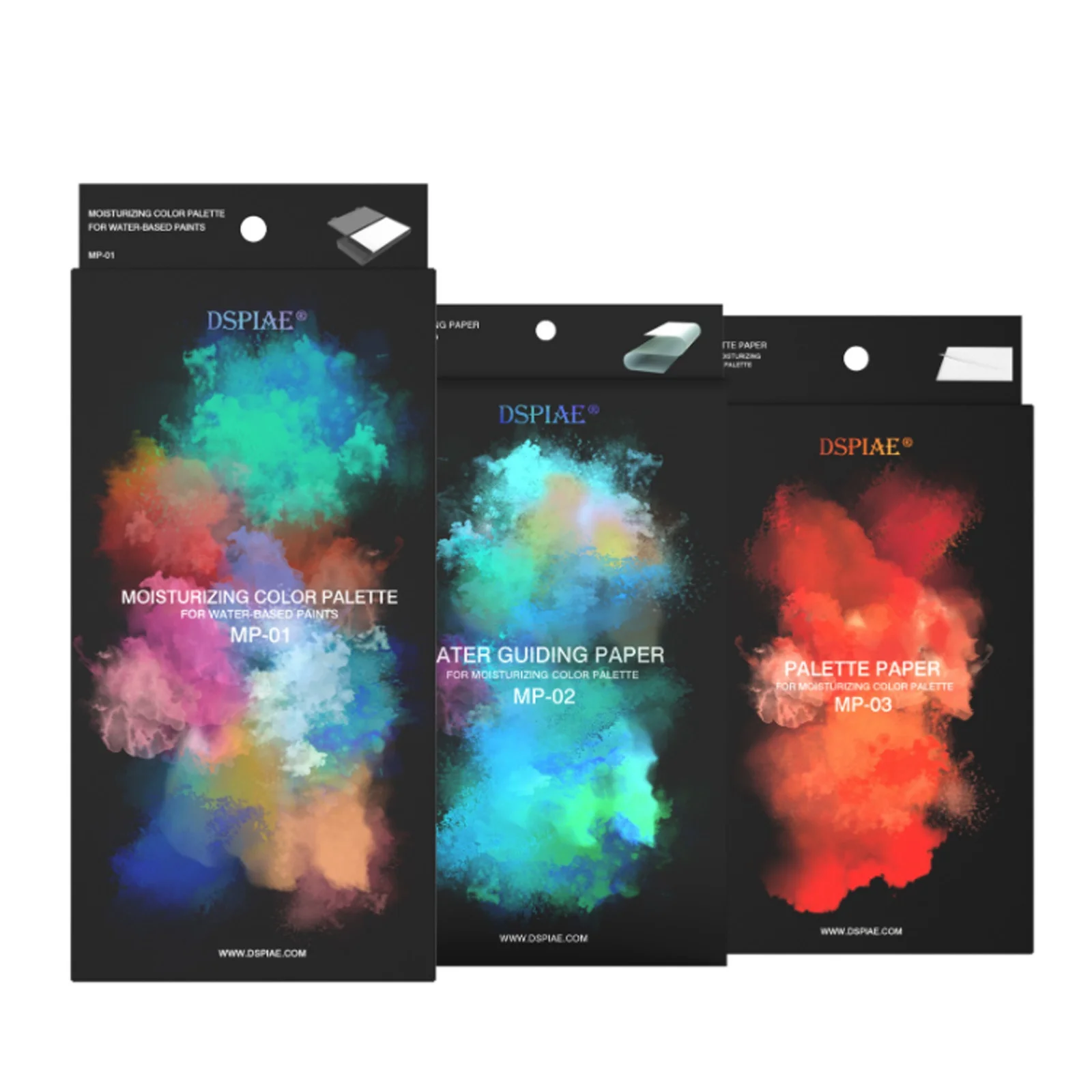 

DSPIAE 50pcs MP-01 MP-02 MP-03 Moisturizing Color Palette for Water-based Paints Moisture-retaining Palette For Acrylic Paints