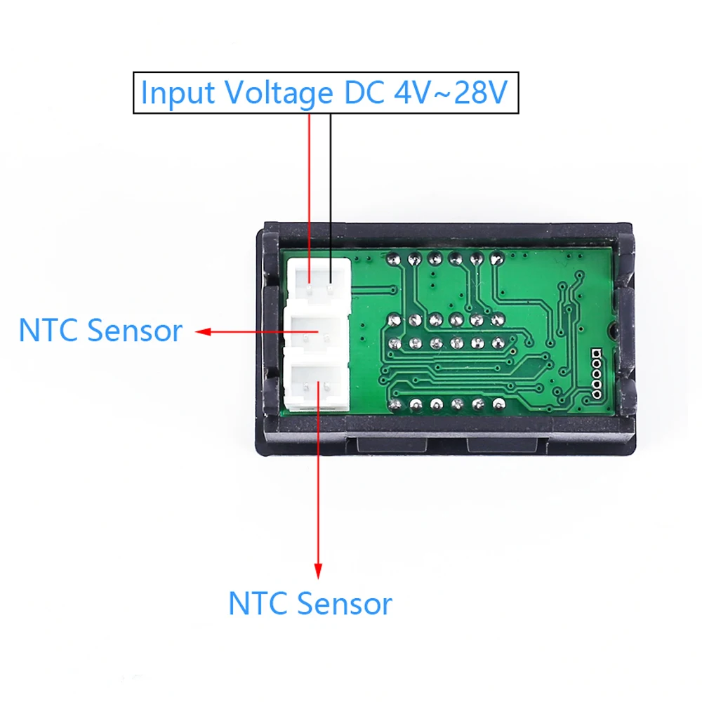 Двойной дисплей цифровой термометр датчик температуры Фаренгейт-58F ~ 257F w/ NTC