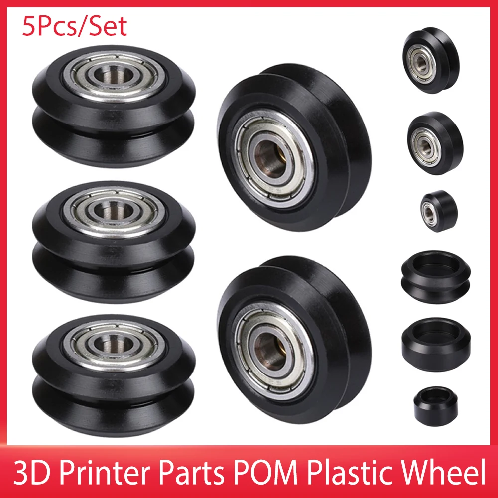 

5pcs CNC Openbuilds Wheels Plastic POM Small/Big Passive Round Wheel dual 625ZZ ball bearings for V-Slot C-Beam 3D Printer Parts