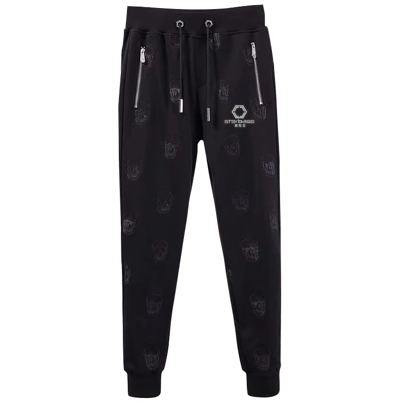 

Starbags pp letter sports casual jacket set with various Korean popular logo men's long sleeve shirt long pants business suit