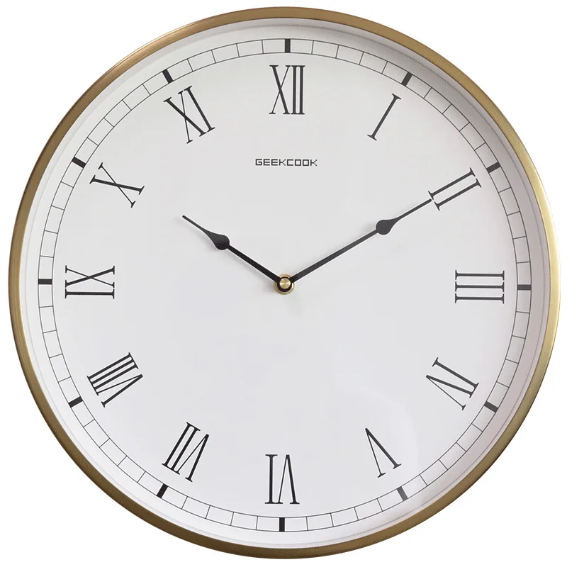 Роскошные Настенные часы металлические в стиле Вестминстера музыкальное время