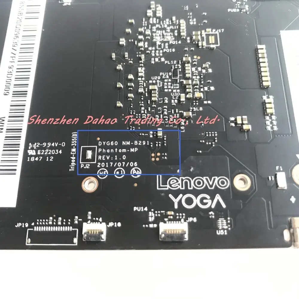 

5B20Q09602 5B20Q09684 NM-B291 Laptop motherboard for Lenovo YOGA 920-13IKB original mainboard 8GB-RAM I5-8250U 100% Tested
