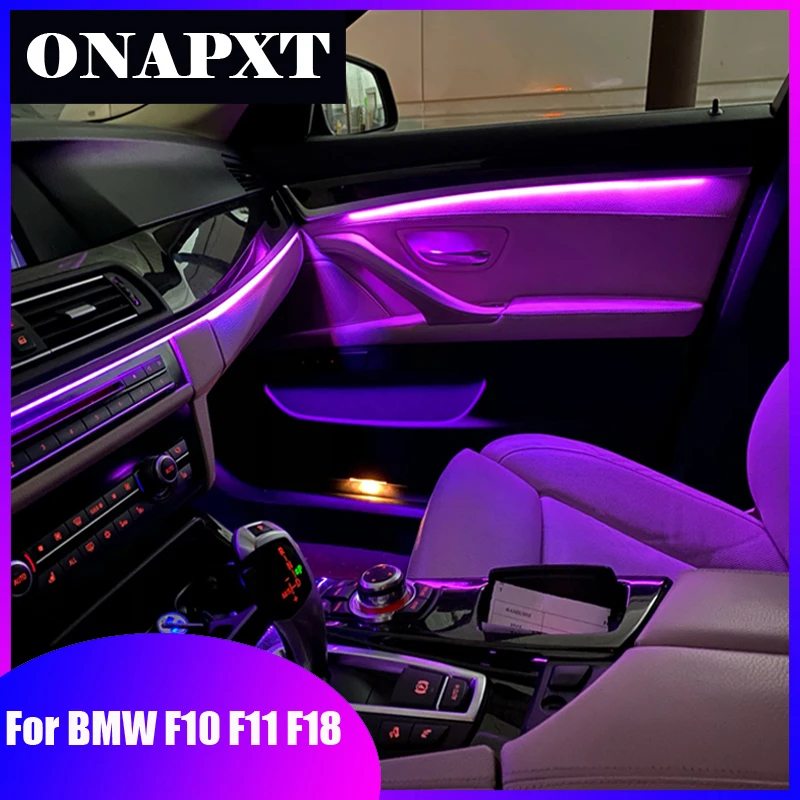 

For BMW 5 series F10 F11 F18 2010-2018 Car Interior Decorative LED Ambient Door Foot Light Stripes Atmosphere Lamp