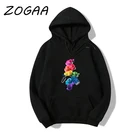 Модная мужская Толстовка ZOGAA, весна-осень, Мужская простая толстовка с принтом граффити в стиле Харадзюку, Свитшот Юность, топ для пары