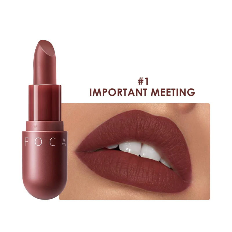1 Focallure Matte Помада Макияж Водонепроницаемый бархат матовый телесный 8 цветов Увлажняющий набор из помад - Цвет: 1