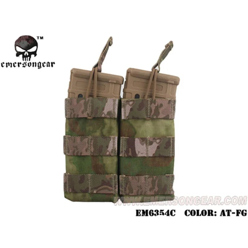 ATFG Emersongear Тактический Двойной 556 маг мешок M4 AR AK FAMAS модульный Открытый верх Molle лямки модульная сумка для пейнтбола страйкбола - Цвет: ATFG