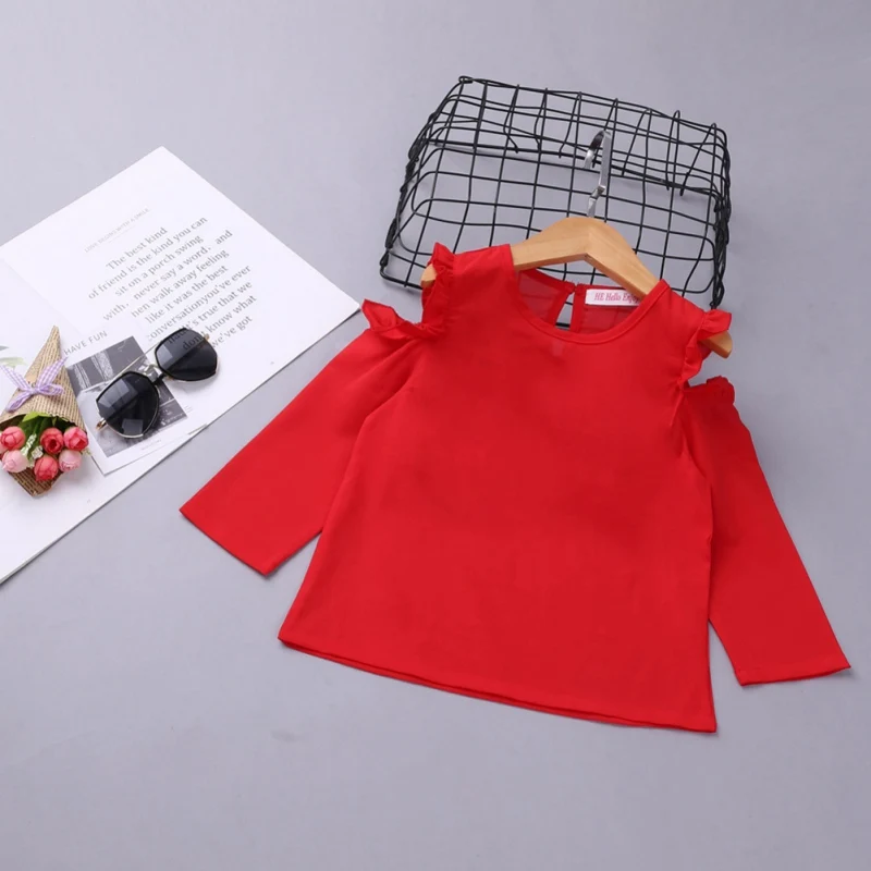 Новый повседневный комплект одежды осенний с юбкой для малышей футболка