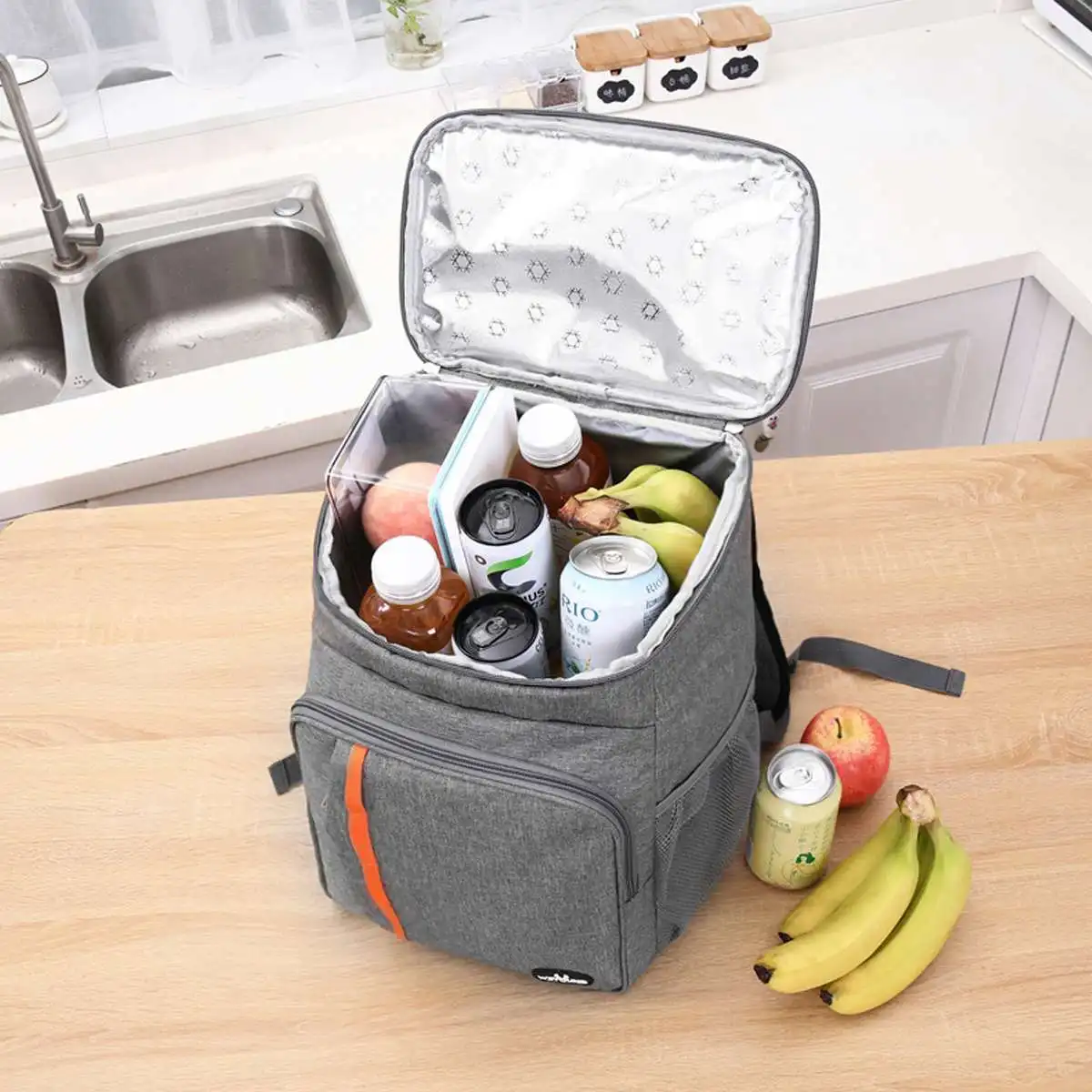 

18L Portable Cooler Bag Insulated Bag Picnic Ice Pack Thermal Picnic Bag Picnic Food Beverage Storage Bag Lunch Box
