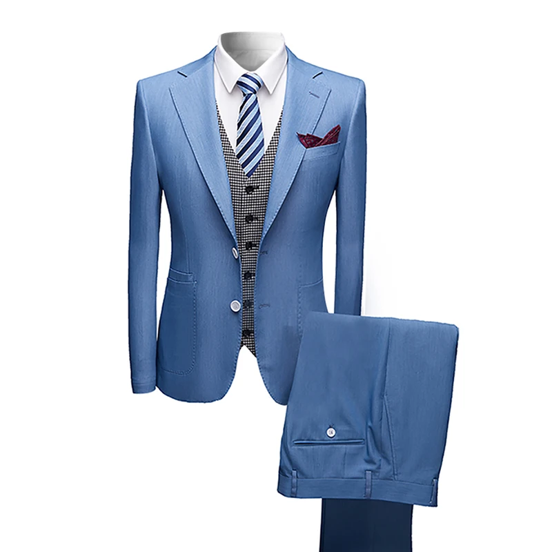 Мужские деловые смокинги с двумя пуговицами и принтом 2 предмета | Мужская одежда