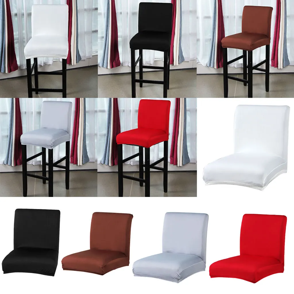 

Short Stretch Dining Chair Cover Seat Protector Slipcover Wedding Decoration