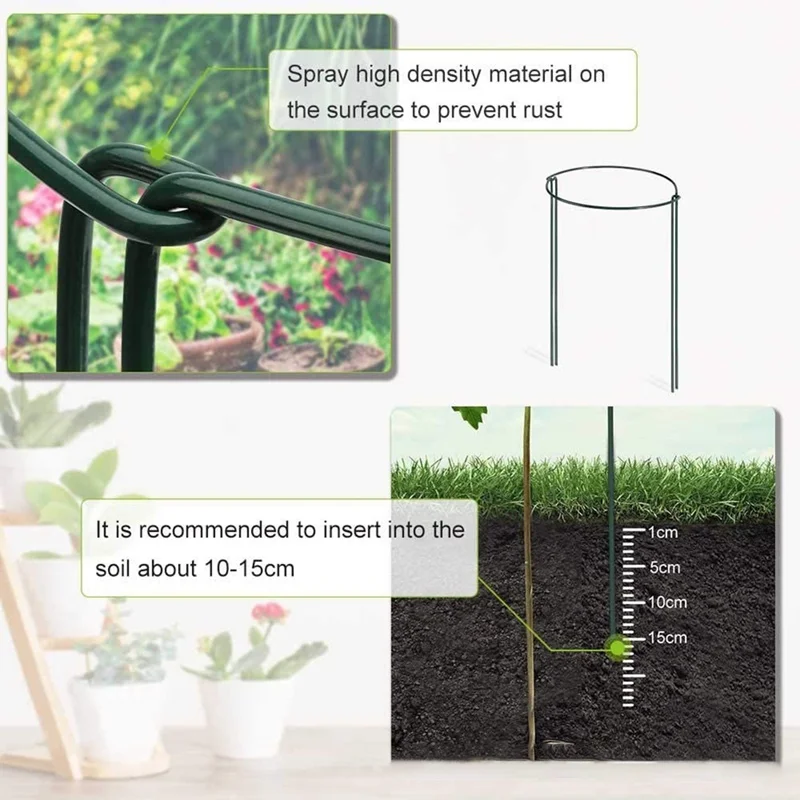 

Home Furnishing Kitchen Glass Supplies 10pcs Plant Support Stake,Metal For Potted Plants Room Decoration Accessories Home ICON