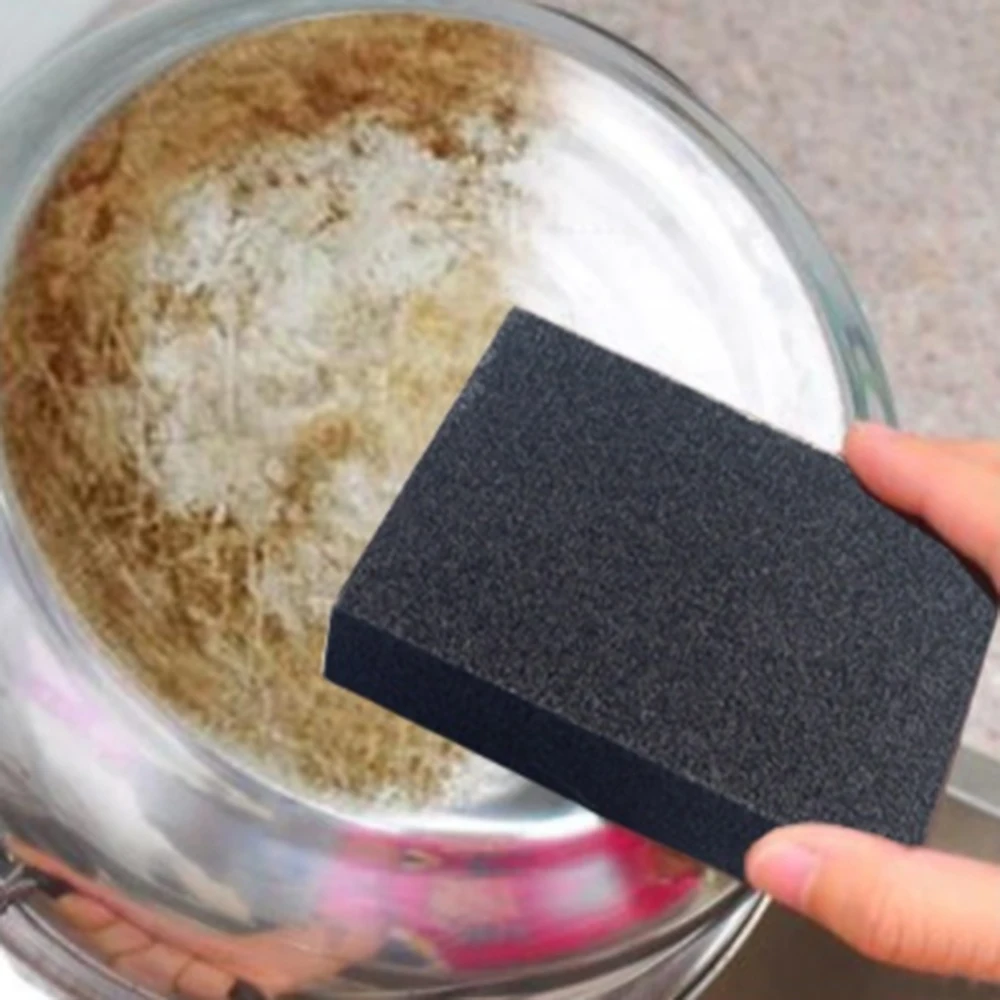 

Kitchen Soft Emery Sponge Brush Rust Cleaner Dishwashing Cloth Scrub Dish Bowl Pot Pad Kitchen Cleaning Tool