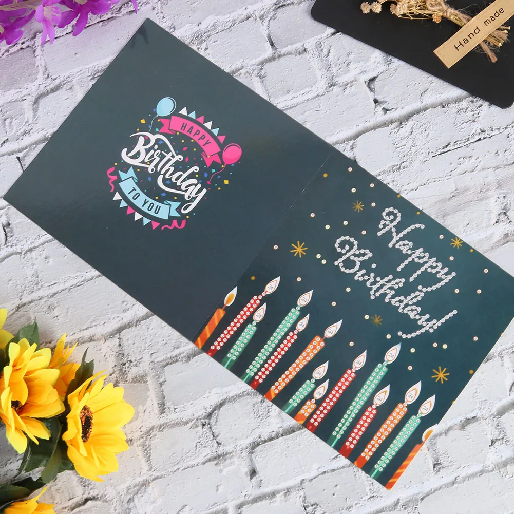 

12pcs 5D DIY Diamond Painting Greeting Card Special Shaped Xmas Postcard Birthday Xmas Gift Diamond Embroidery Christmas Cards