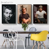 johnny depp canvas poster silk fabric modern style prints party house decor room20 1005 42 02