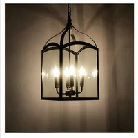 110v220v loft vintage hanglamp fixtures 4e14 glass and iron pendant lights edison vintage industrial lighting freeshipping