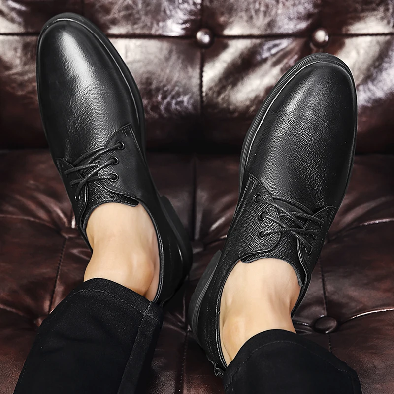 

Shoe Casual Man Male Leather Shoes Casual Man Fashion Formal Men For 2020 Zapatos De Cuero Hombre Black Mens Leisure Formales