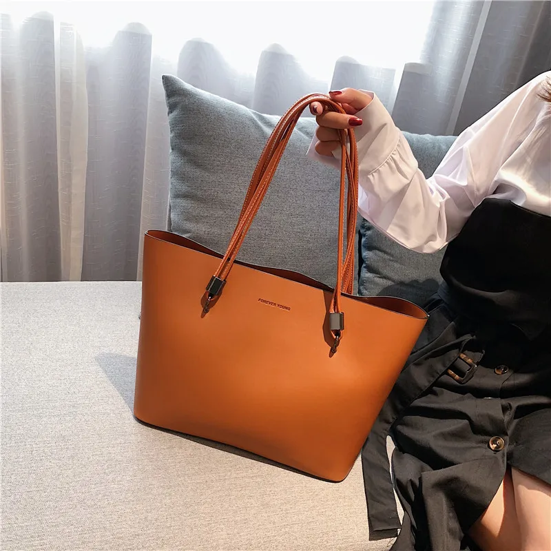 

Hot Sale Fashion Women PU Leather Tote Bag Elegant Shoulder Bag Large Capacity Daily Work Handbag
