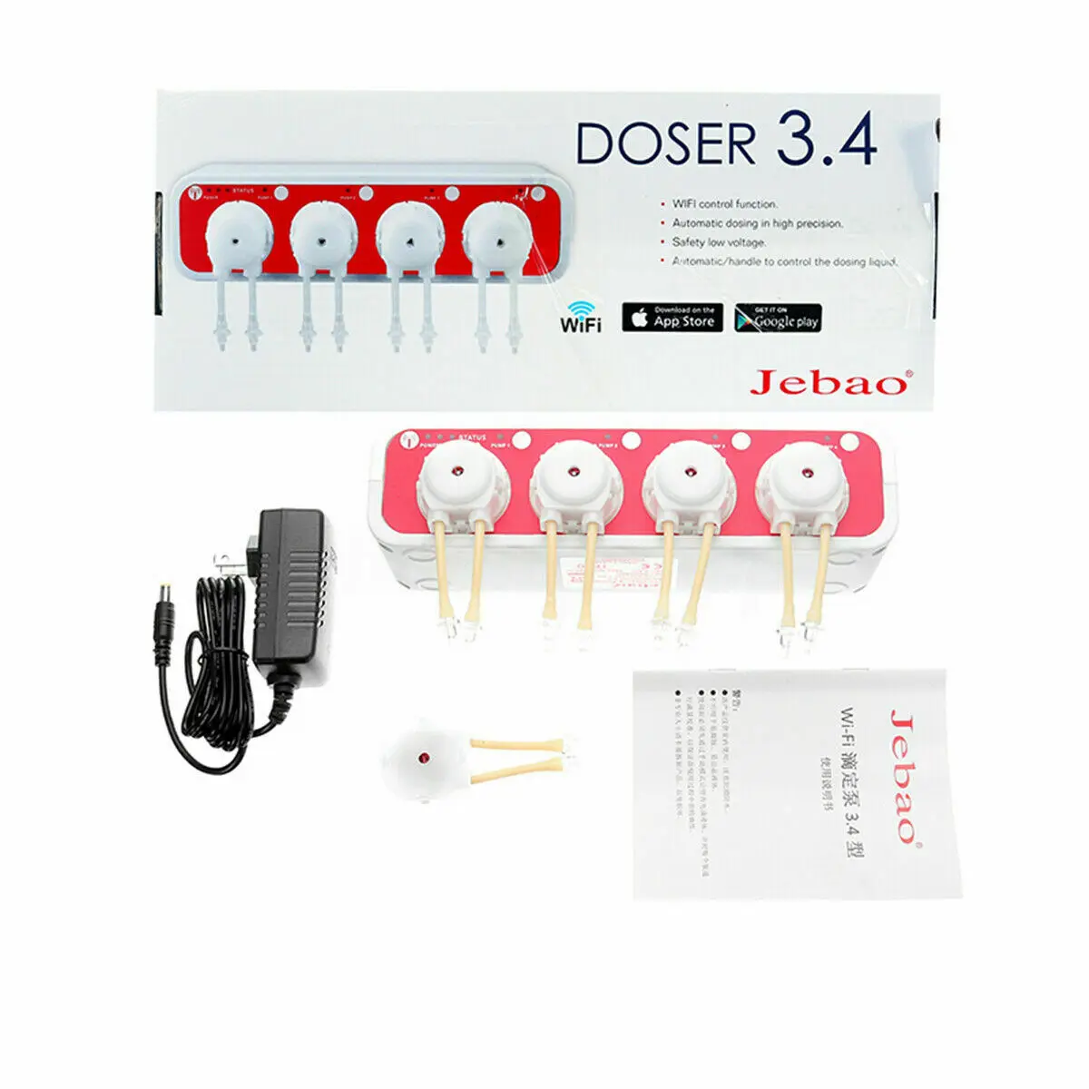 JEBAO WiFi автоматическое дозирование насос Doser 3,4 программируемое дистанционное управление морской аквариум