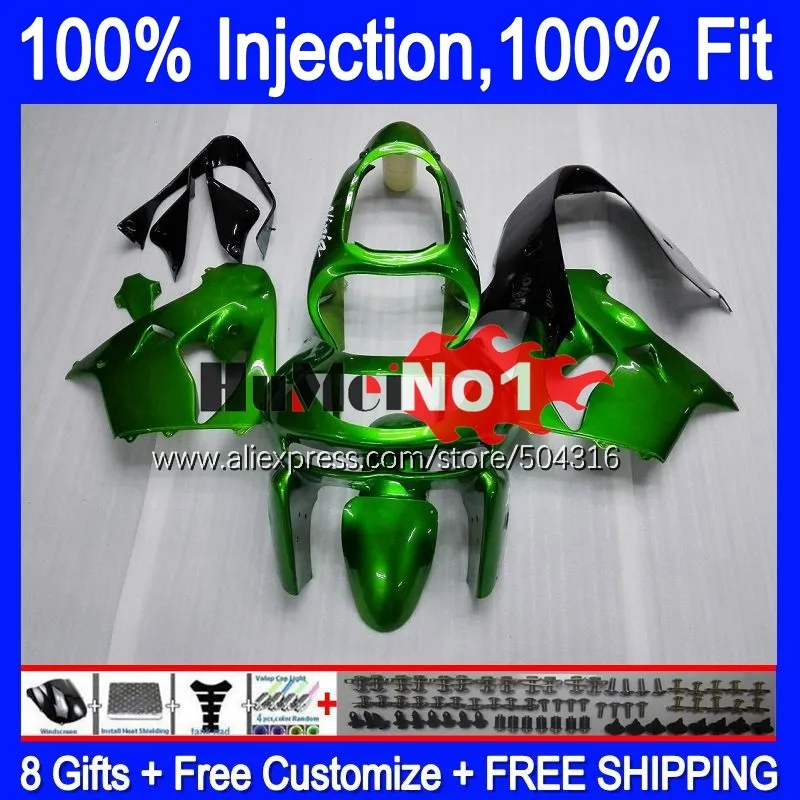 

Инжекционный корпус для KAWASAKI NINJA ZX 9R 900CC 9 R 83MC.24 ZX-9R ZX9R 98 99 00 01 ZX9 R 1998 1999 2000 2001 светло-зеленый обтекатель