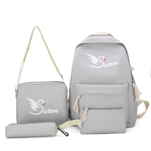 3 school bag JZYZQBX школьный рюкзак для девочек 4 шт./компл. школьная сумка для девочки студенческие рюкзаки холщовые школьные сумки mochila escolar - Цвет: 3 school bag
