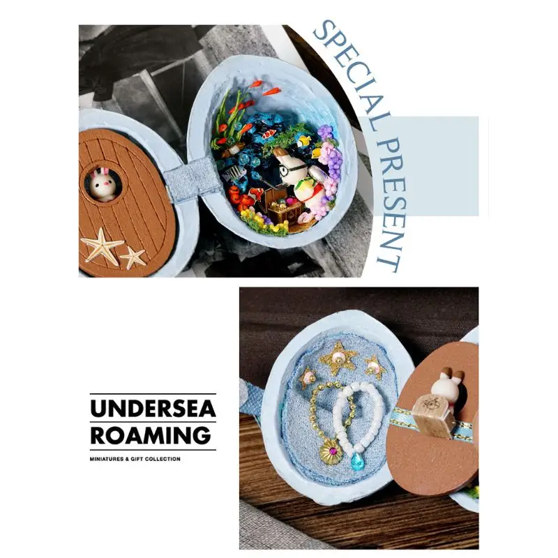 

Seed World DIY Dollhouse Furniture Miniature WoodenD oll House Box Theatre Idea Art Handicraft Gift for Birthday/Valentine's Day