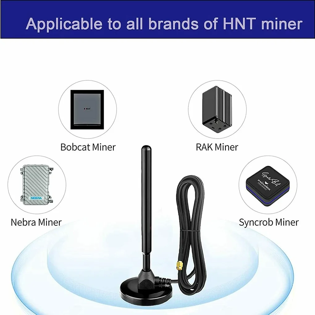 5.8dBi 915/868MHZ LoRa Antenna For Helium Hotspot Nebra Bobcat 300 Miner RP-SMA Male Connector Signal Test With Cable Outdoor |