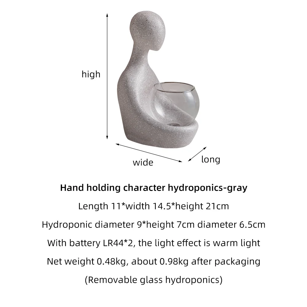 

Creative Glass Hydroponic Abstract Character Resin Sculpture Nordic Decoration Home Living Room Decor Glass Decor Ikebana Vase