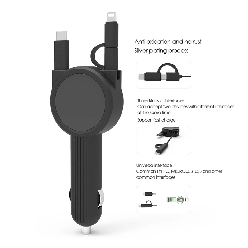 Автомобильное зарядное устройство для телефона Samsung S10 S9 Plus автомобильное Micro USB