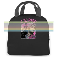 lil peep rapper tribute cry baby hip hop boy music full mens print women men portable insulated lunch bag adult
