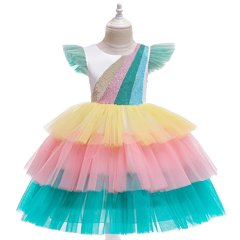 Girl Lace Dress Costumes for Girls Christmas Party Elegant Princess Dress Girl Wedding Dress Child Clothes 3- 10 Years