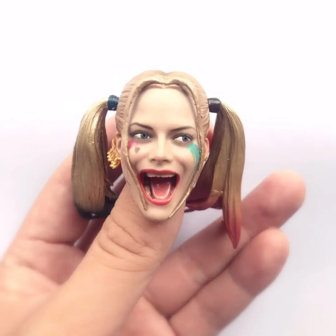 

Custom 1/6 Scale Female Joker Clown Lady Harry Quinn women head can move hair