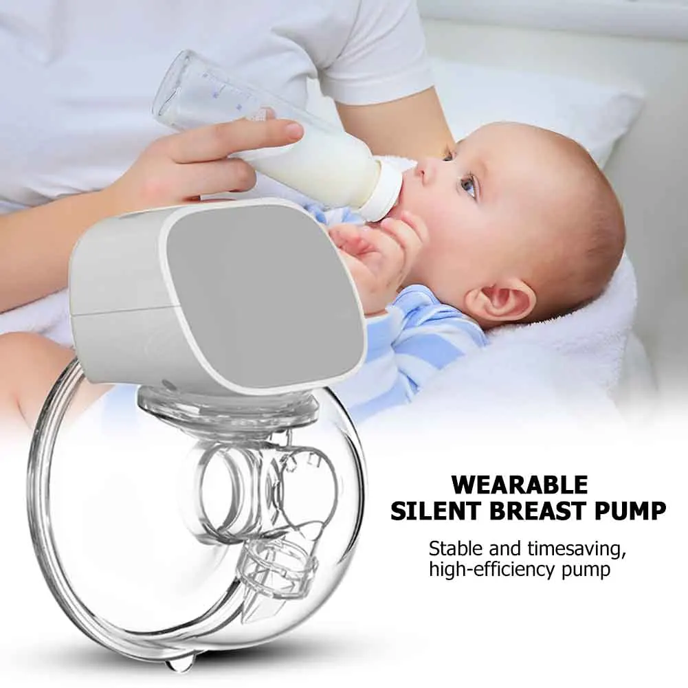 Extractor de leche el&eacute;ctrico port&aacute;til, dispositivo inteligente recargable por USB, silencioso, manos libres, autom&aacute;tico-0