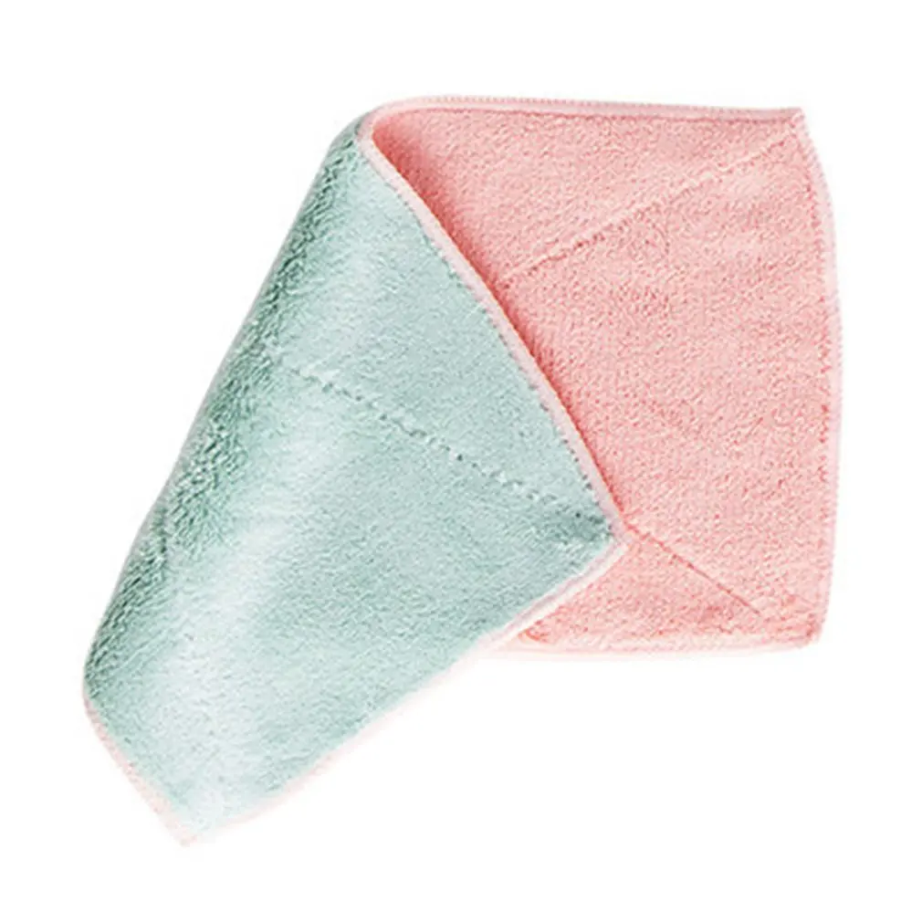 Домашние Чистящие салфетки впитывающие толстые двухслойные из микрофибры для