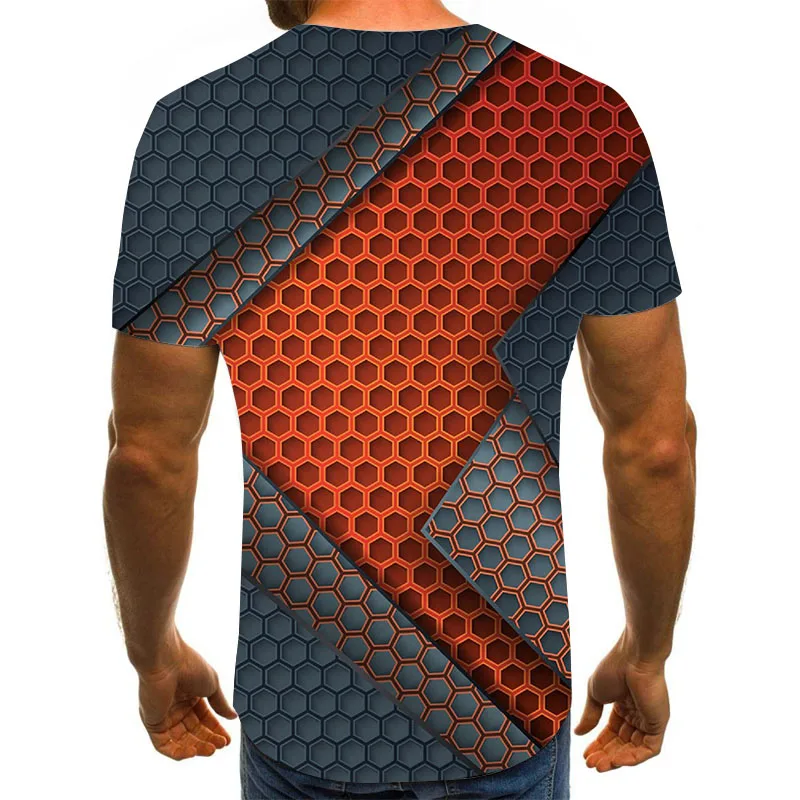 

T-Shirt Men Tees Short-Sleeve Screw Cap Pattern Harajuku Round-Neck Cool 3D Summer Tops