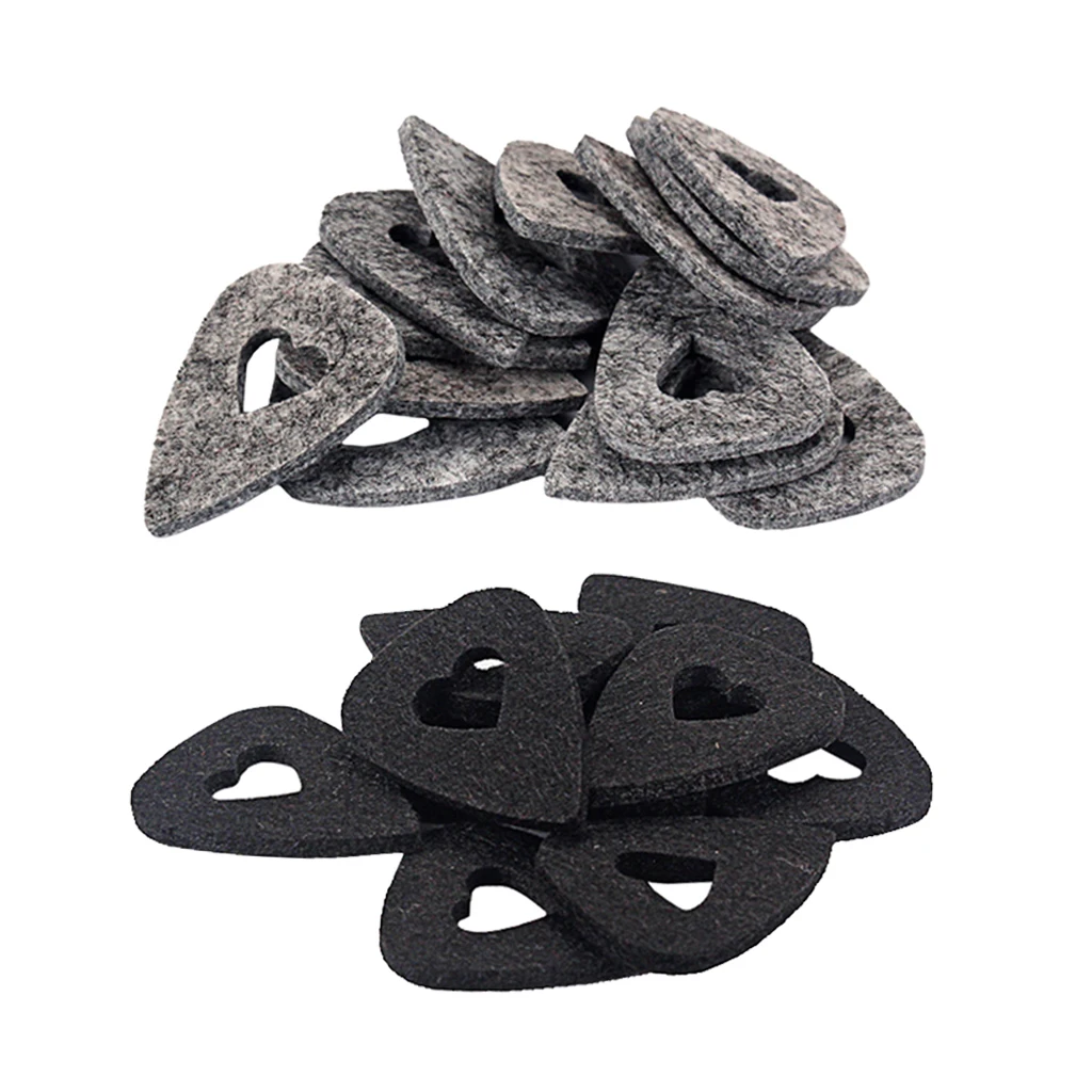 10 шт. шерстяная фетровая гитара в форме сердца для бас-гитары укулеле | Спорт и