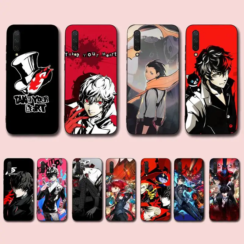 

FHNBLJ Persona 5 Phone Case for Xiaomi mi 5 6 8 9 10 lite pro SE Mix 2s 3 F1 Max2 3