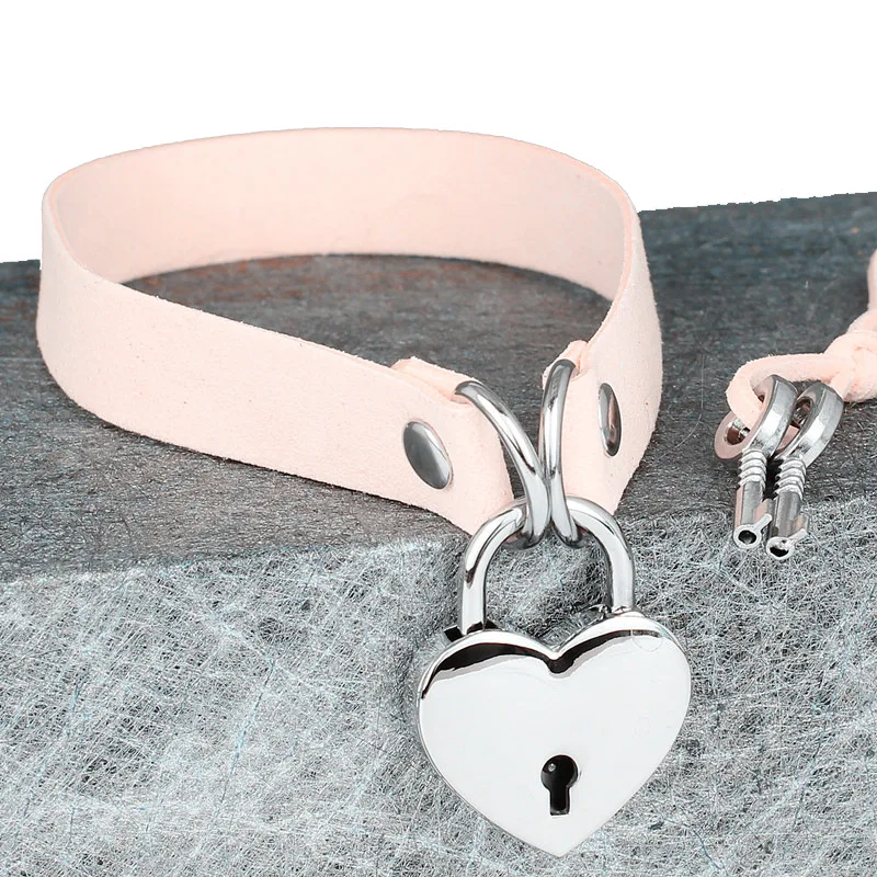 34 см ожерелье из искусственной кожи ошейник БДСМ игрушки для женщин бондаж